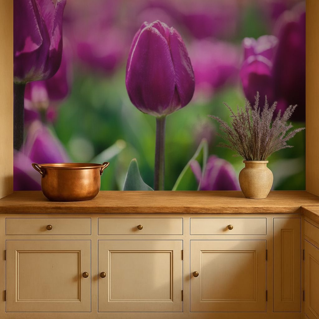 Tulipani Viola Colorati in a room setting
