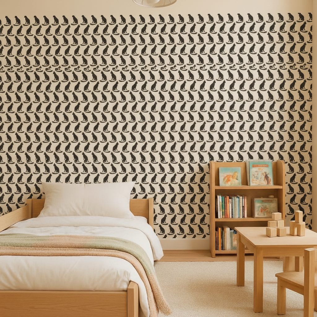 Sagome Gatti Bianco Nero in ambiente