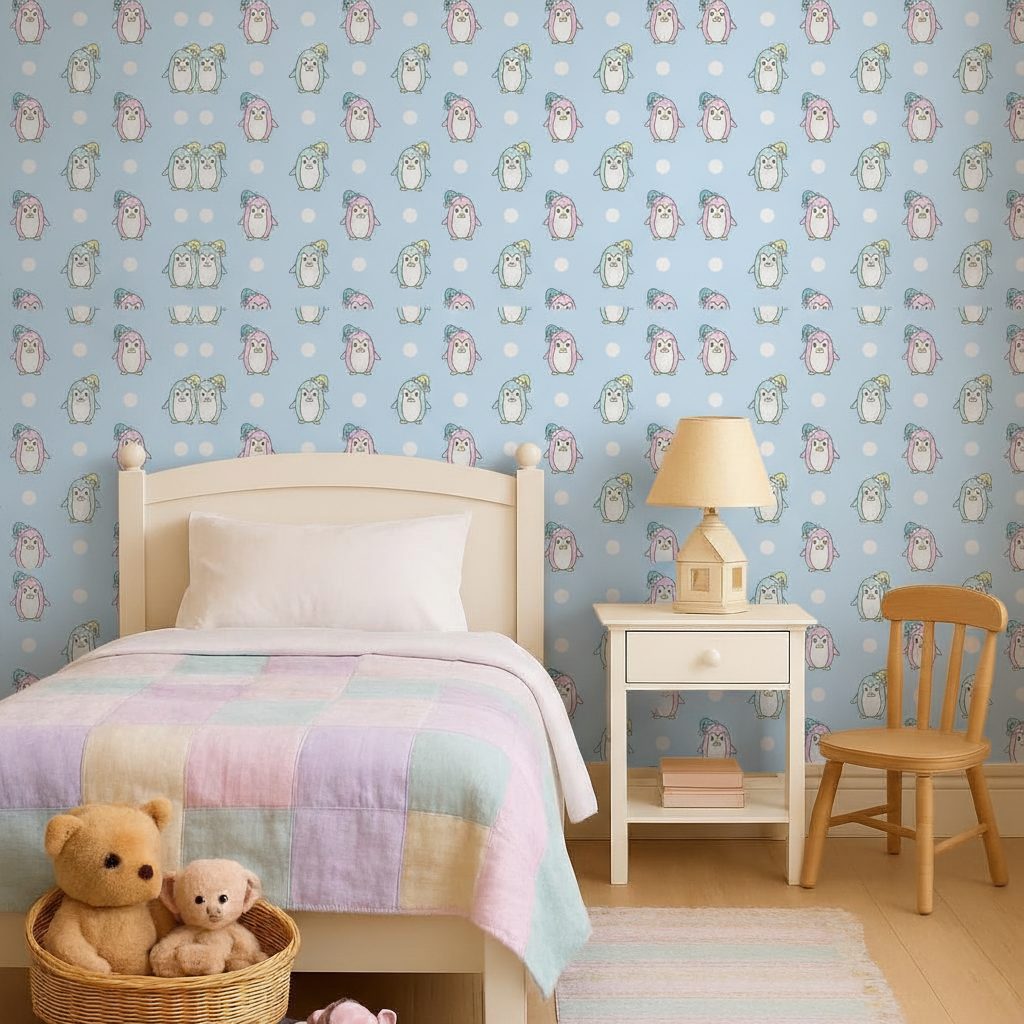 Pinguini Natalizi Colorati in ambiente