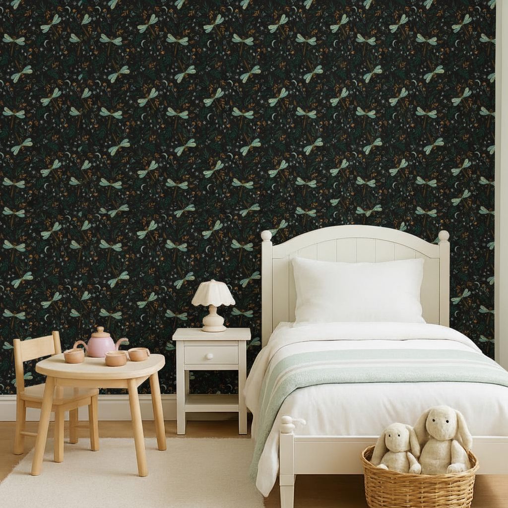 Libellule e Fiori Colorati in ambiente