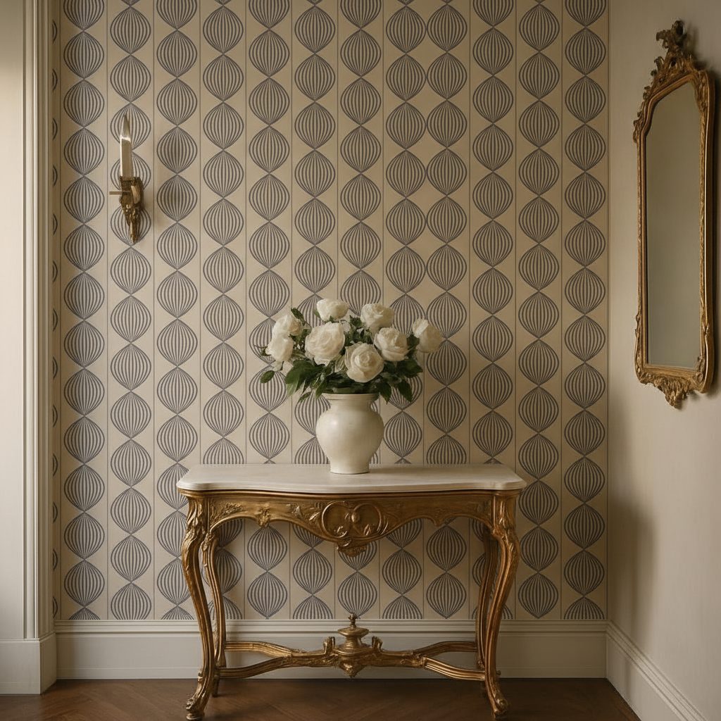 Pattern Ornamentale Vintage Giallo in ambiente