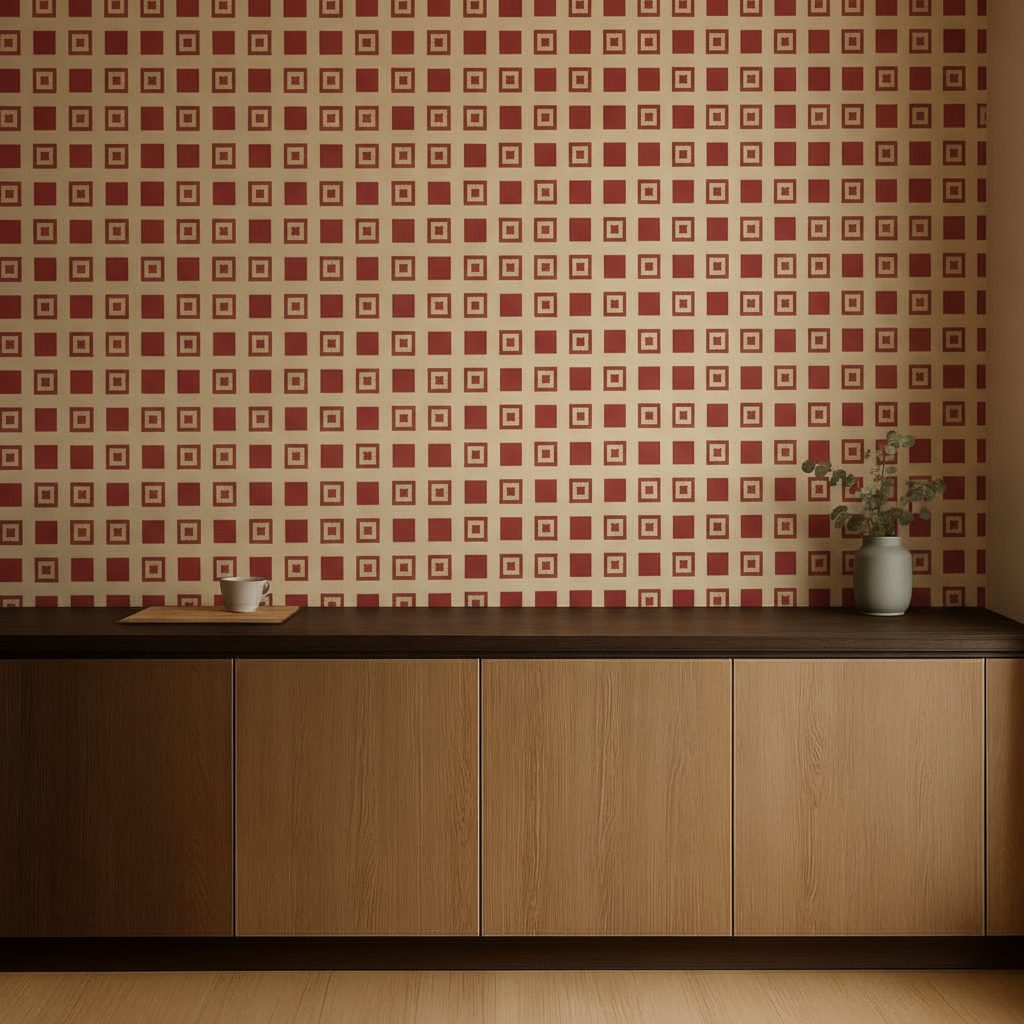 Pattern Geometrico Art Deco Colorato in ambiente