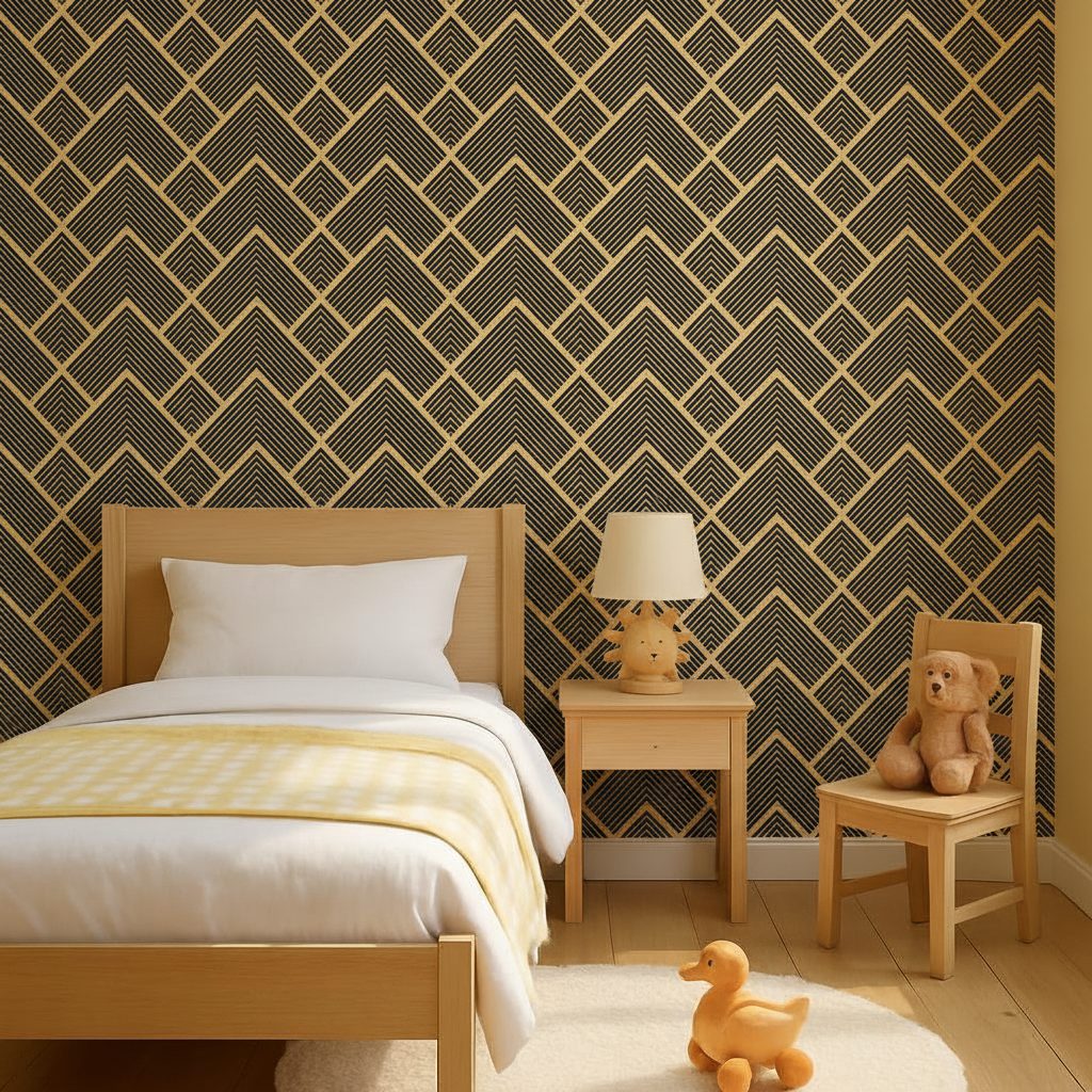 Pattern Geometrico Art Deco in ambiente