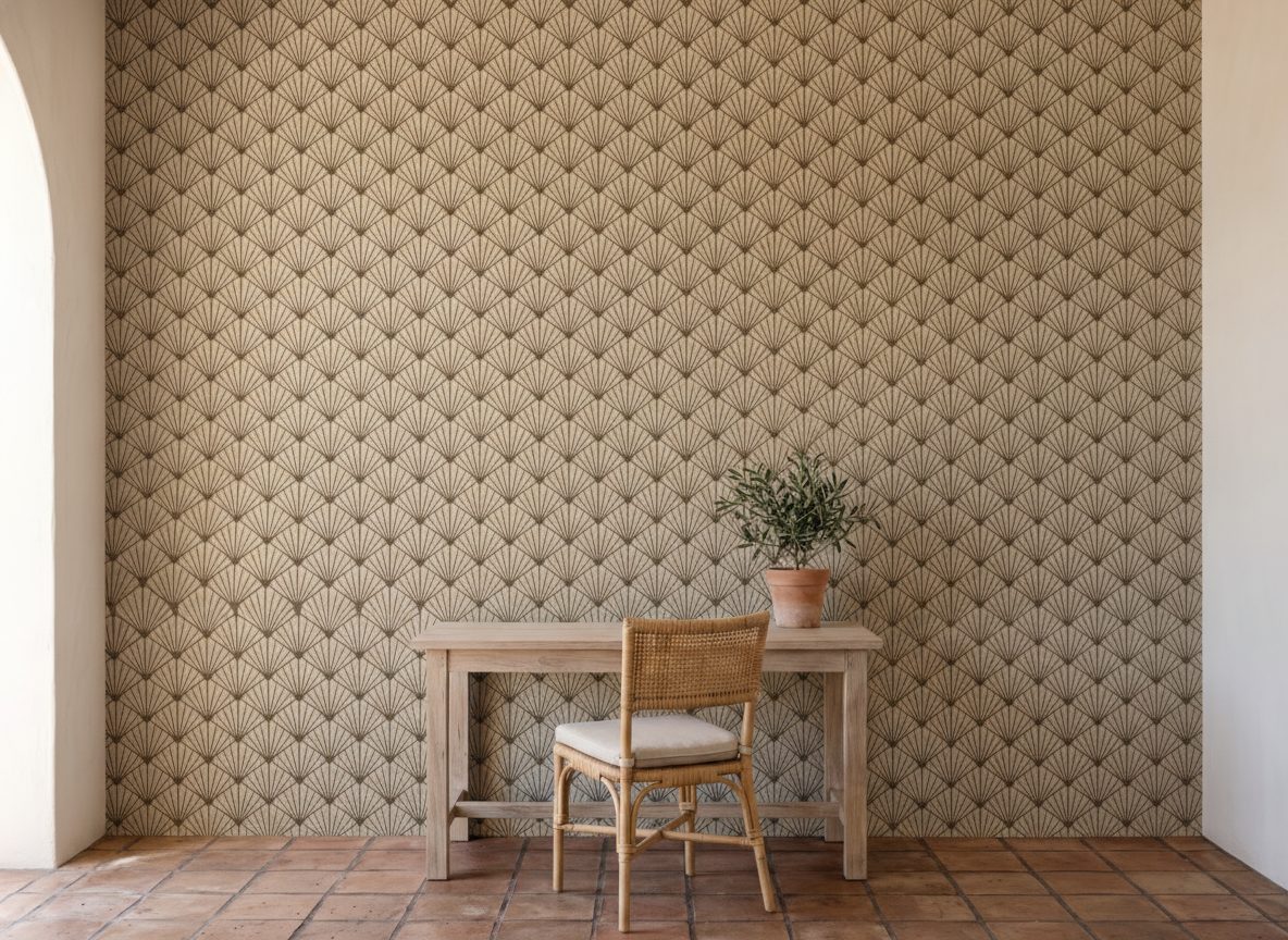 Pattern Art Deco Dorato in ambiente