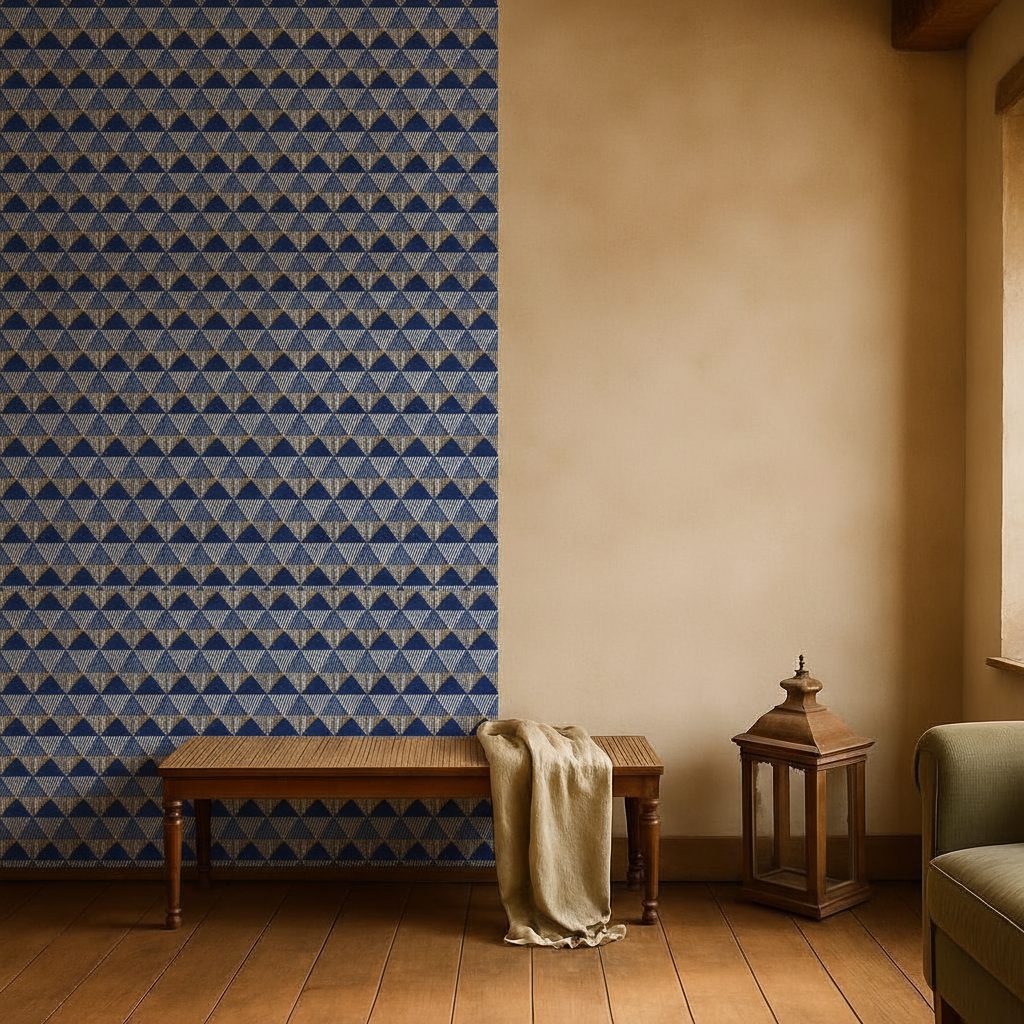 Geometrie Lusso Oro Blu in ambiente