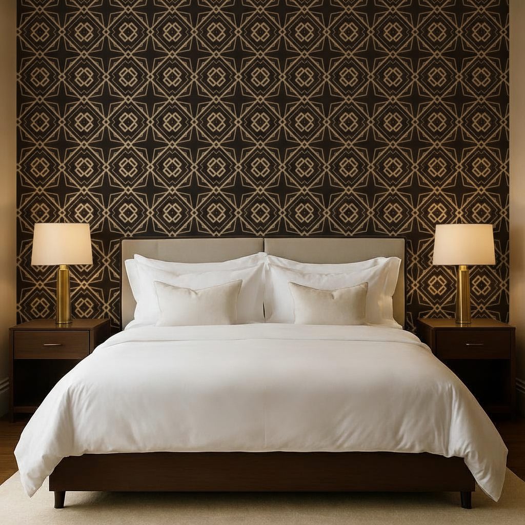 Pattern Geometrico Art Deco Vintage in ambiente