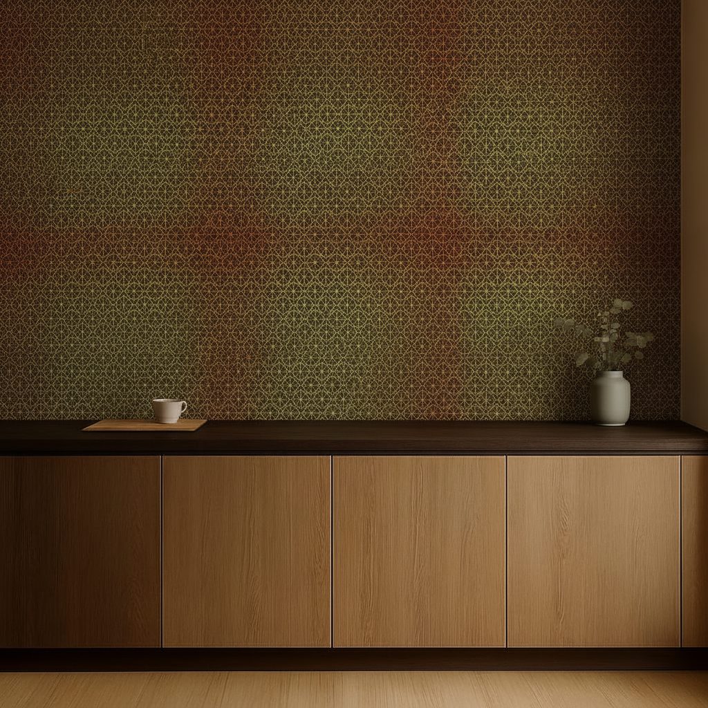 Geometrie Cubiche Art Deco Oro in ambiente