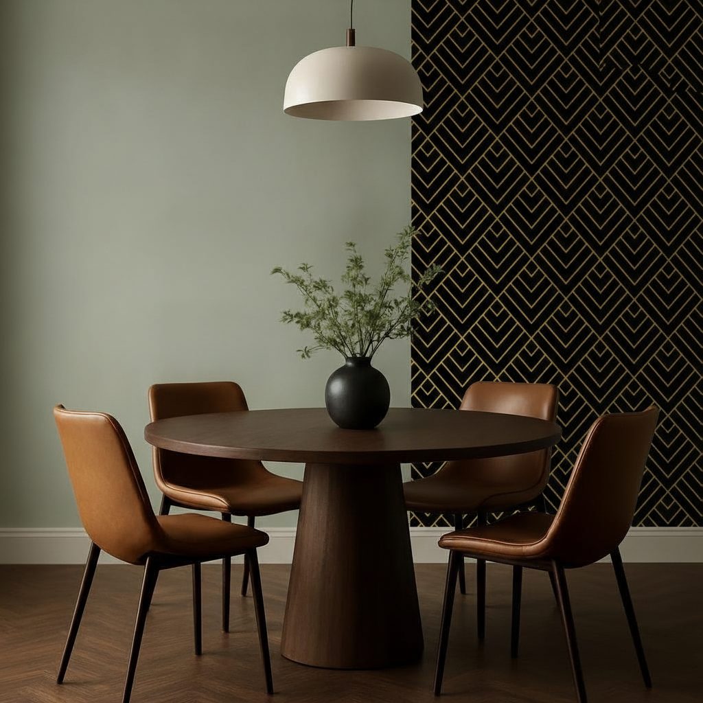 Pattern Art Deco Gatsby Oro in ambiente
