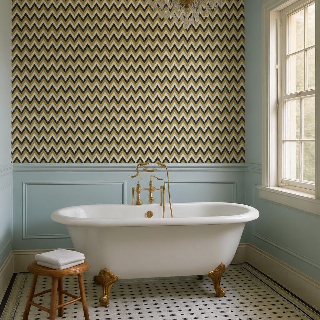 Pattern Chevron Vintage in ambiente