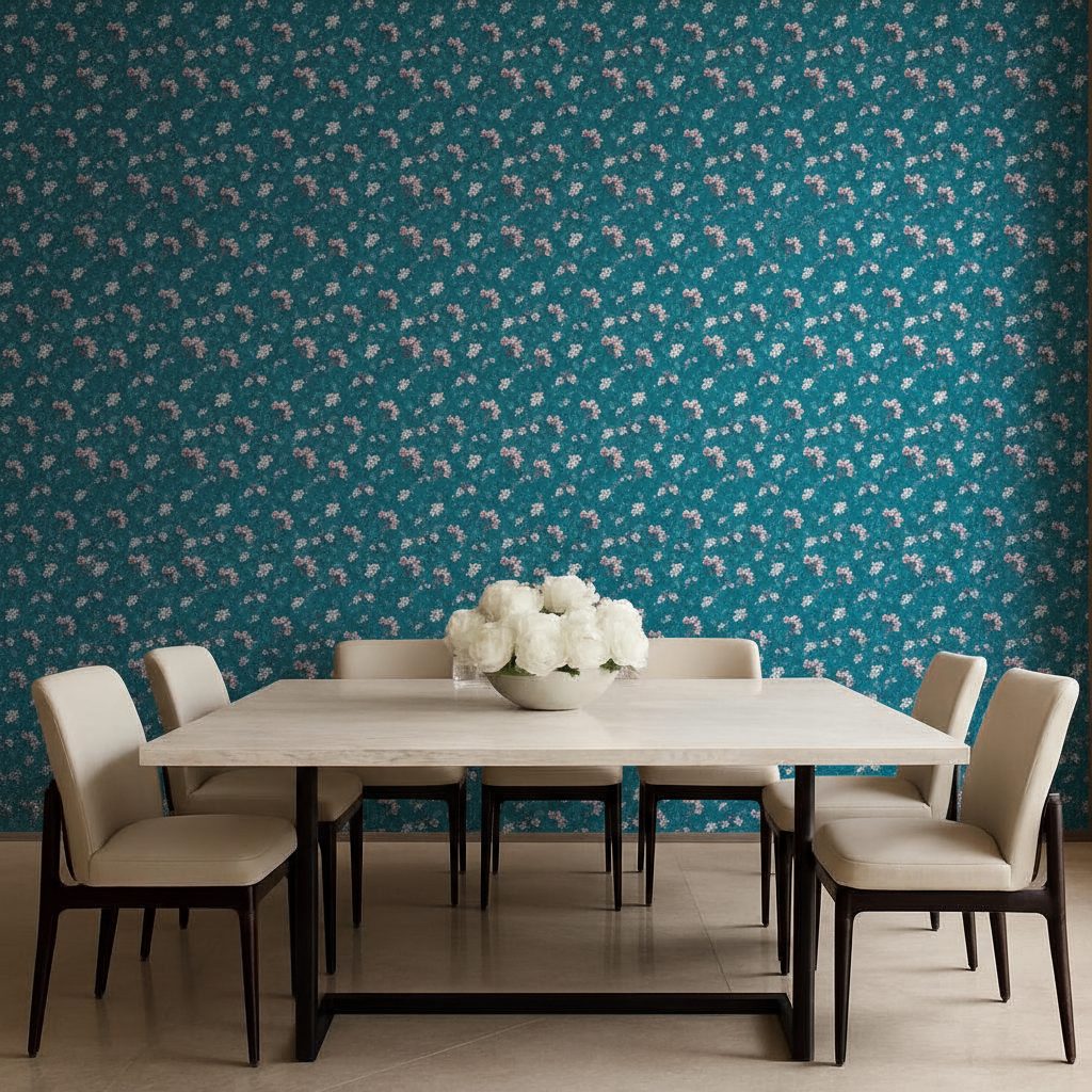 Fiori Ciliegio Sfondo Blu in a room setting