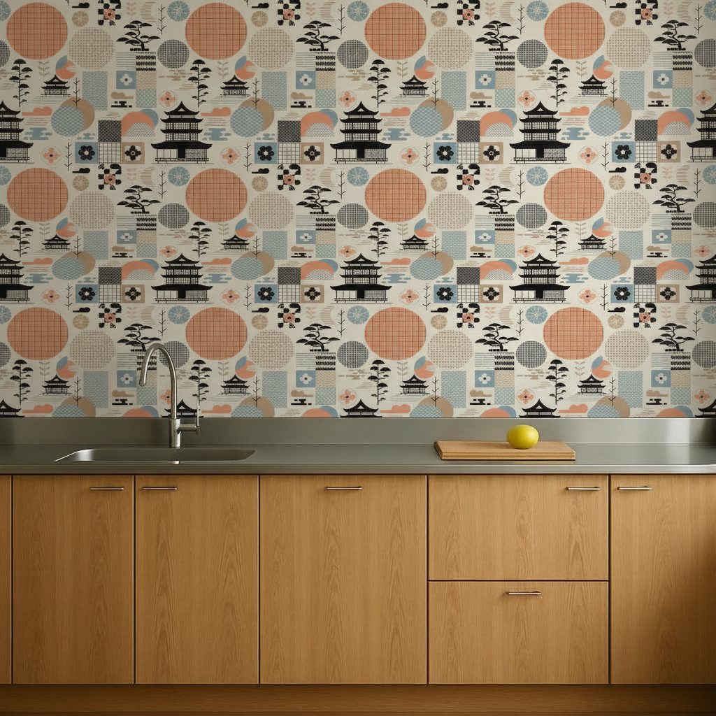Pattern Giapponese Moderno Grafico in ambiente