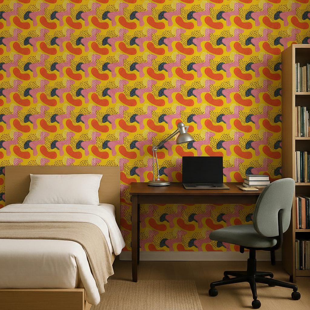 Forme Colorate Doodle Art in ambiente