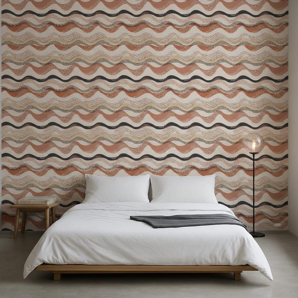 Onde Ricce Puntini Boho in ambiente