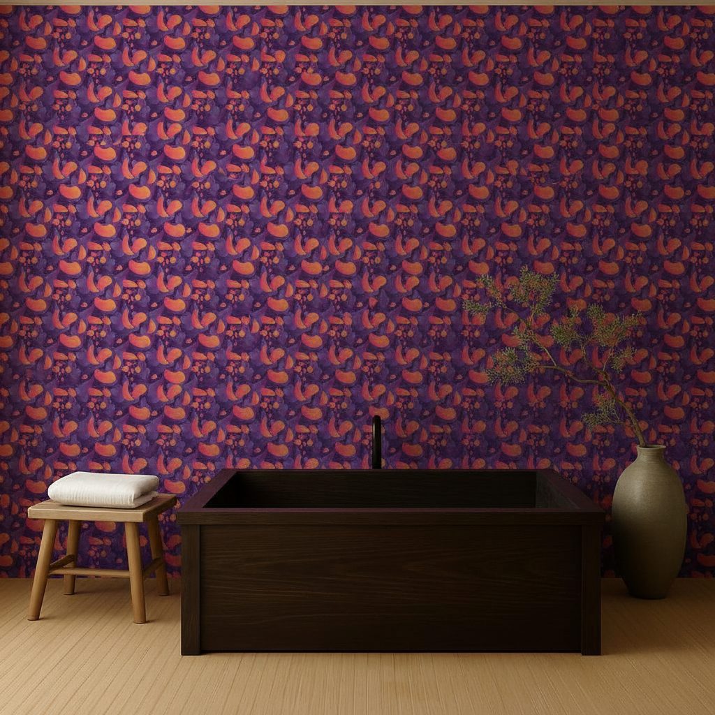 Forme Curve Liquide Viola in ambiente