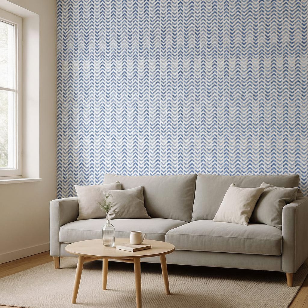 Frecce Acquerello Blu Moderne in ambiente