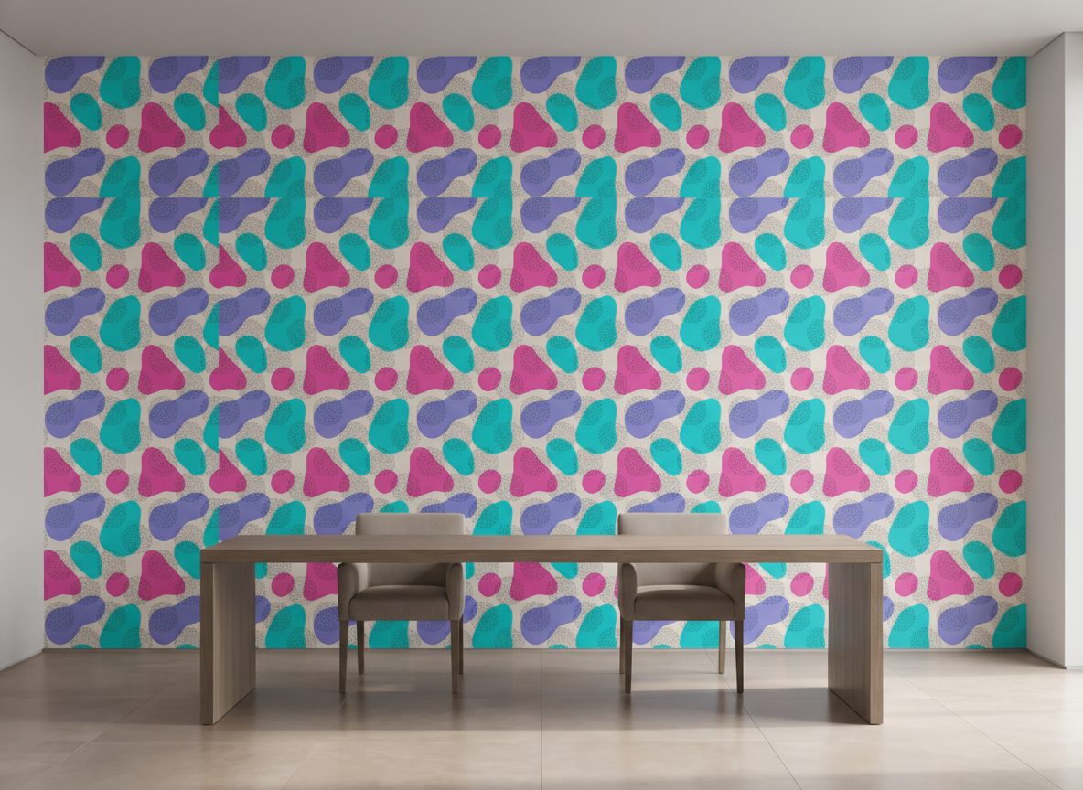 Forme Fluide Geometriche Puntinate in ambiente