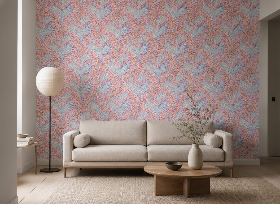 Acquerello Astratto Stile Doodle in a room setting