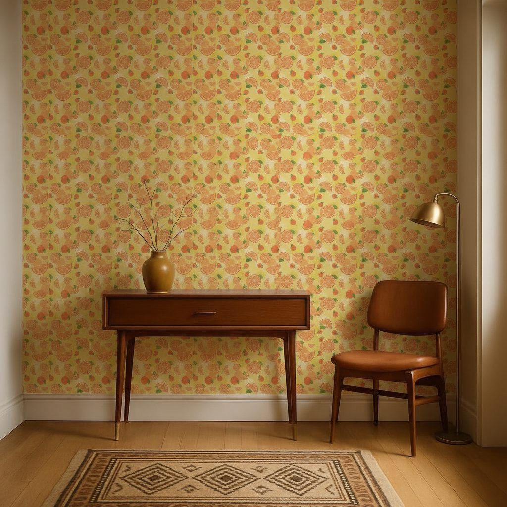 Pattern Frutta Arancia in ambiente