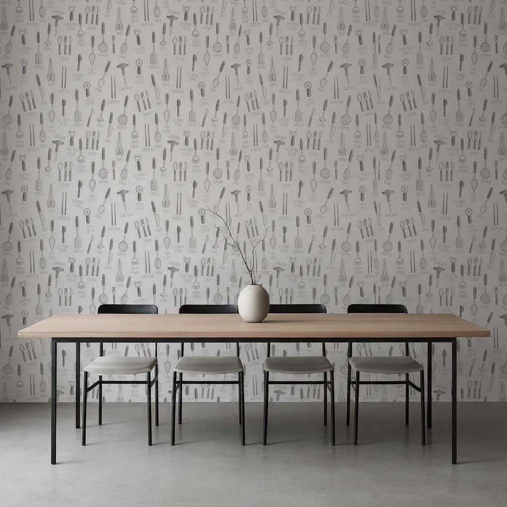 Utensili Cucina Bianco Nero in ambiente