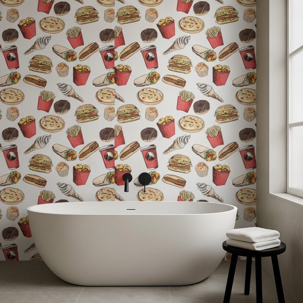 Pattern Fast Food in ambiente