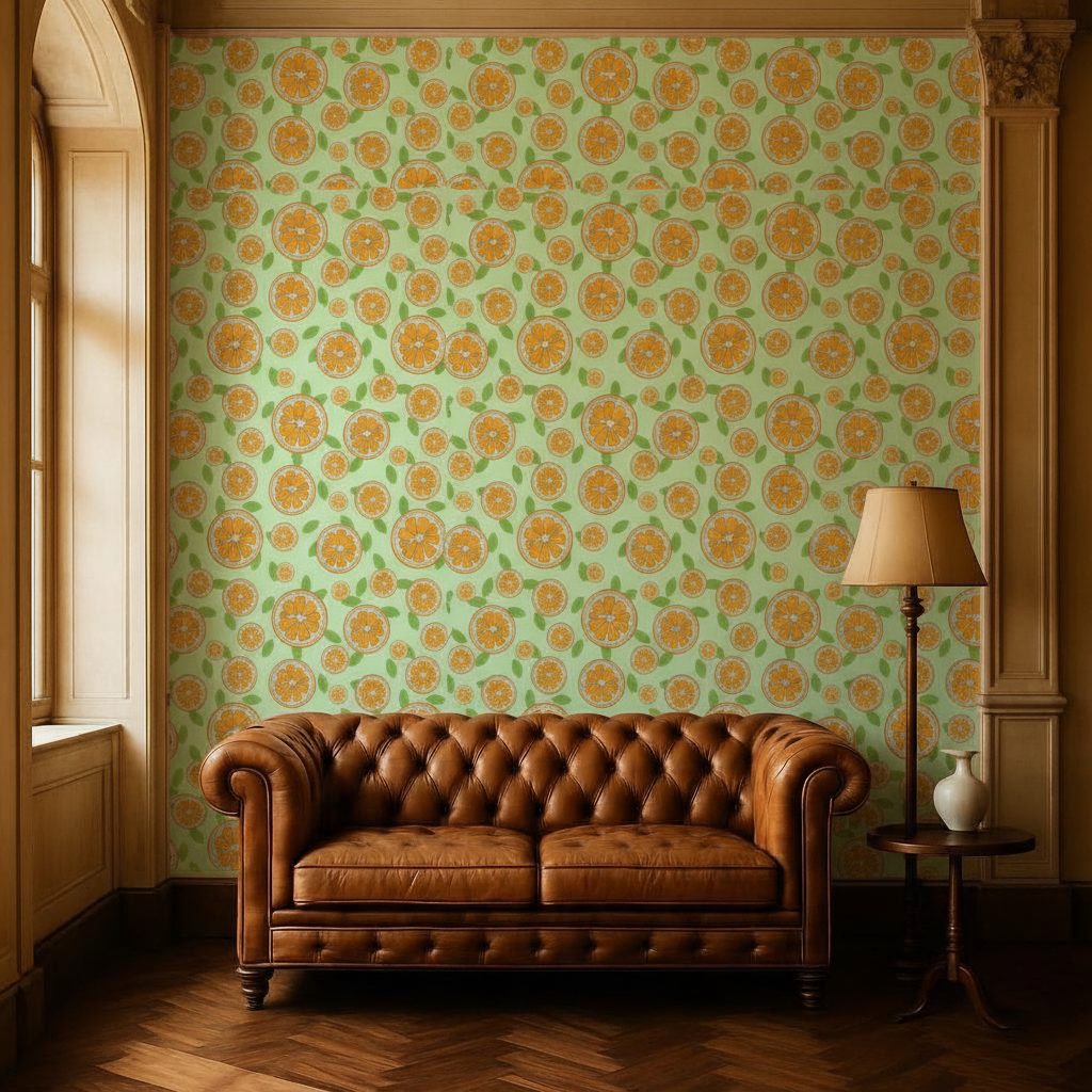 Arance Foglie Verde Chiaro in ambiente