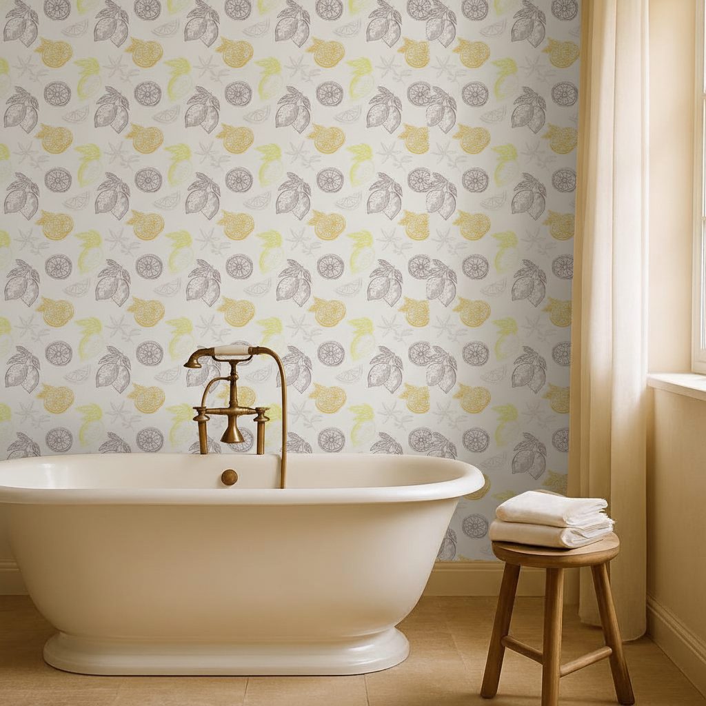 Limoni Decorativi Disegnati Mano in a room setting