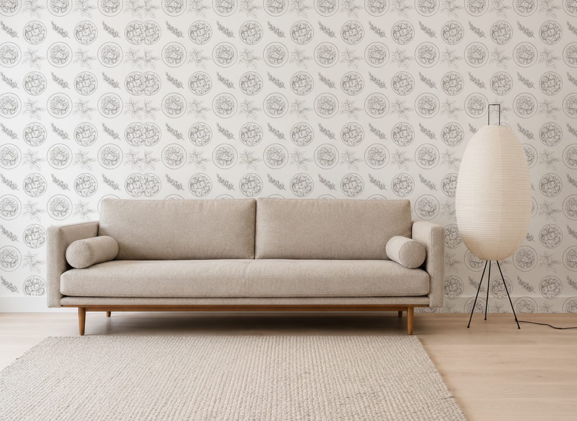 Cibo Greco Line Art in ambiente