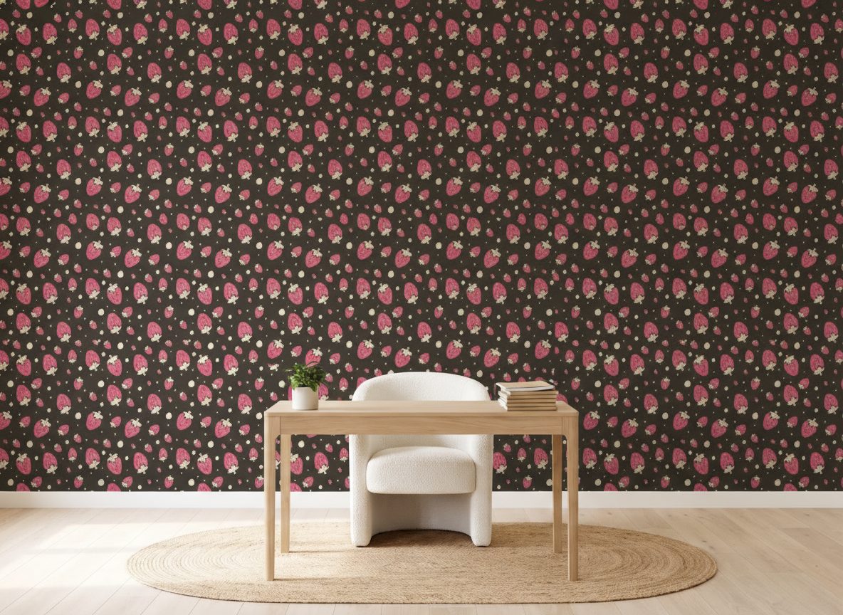 Fragole Disegno Disegnato Mano in ambiente
