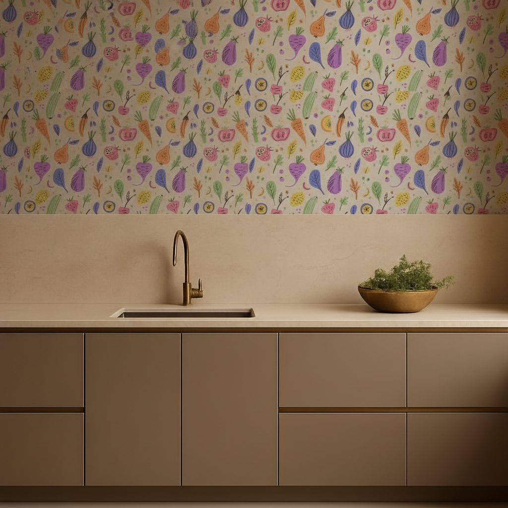 Frutta Verdura Disegno Scandinavo in ambiente