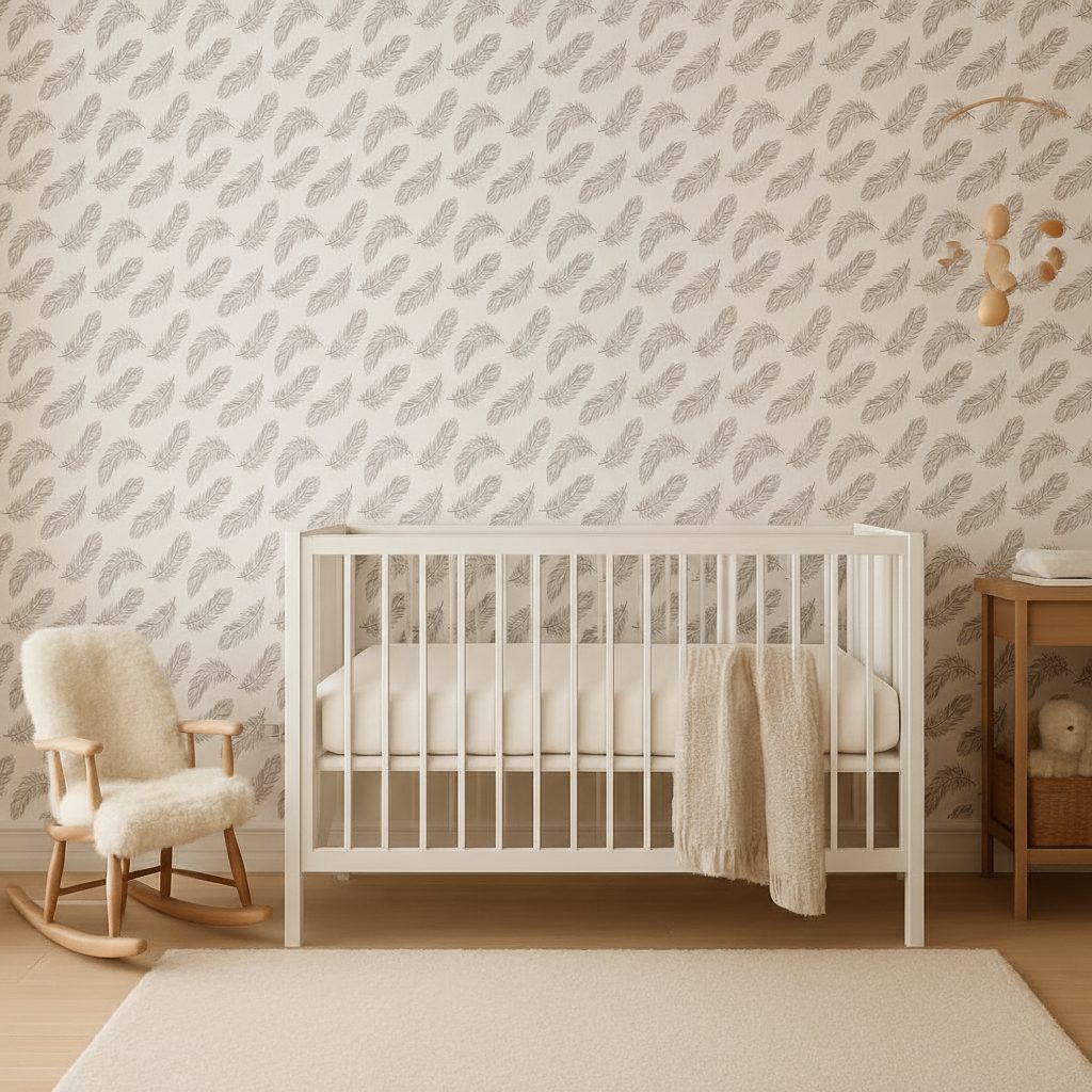 Piume Grigie Delicate in ambiente