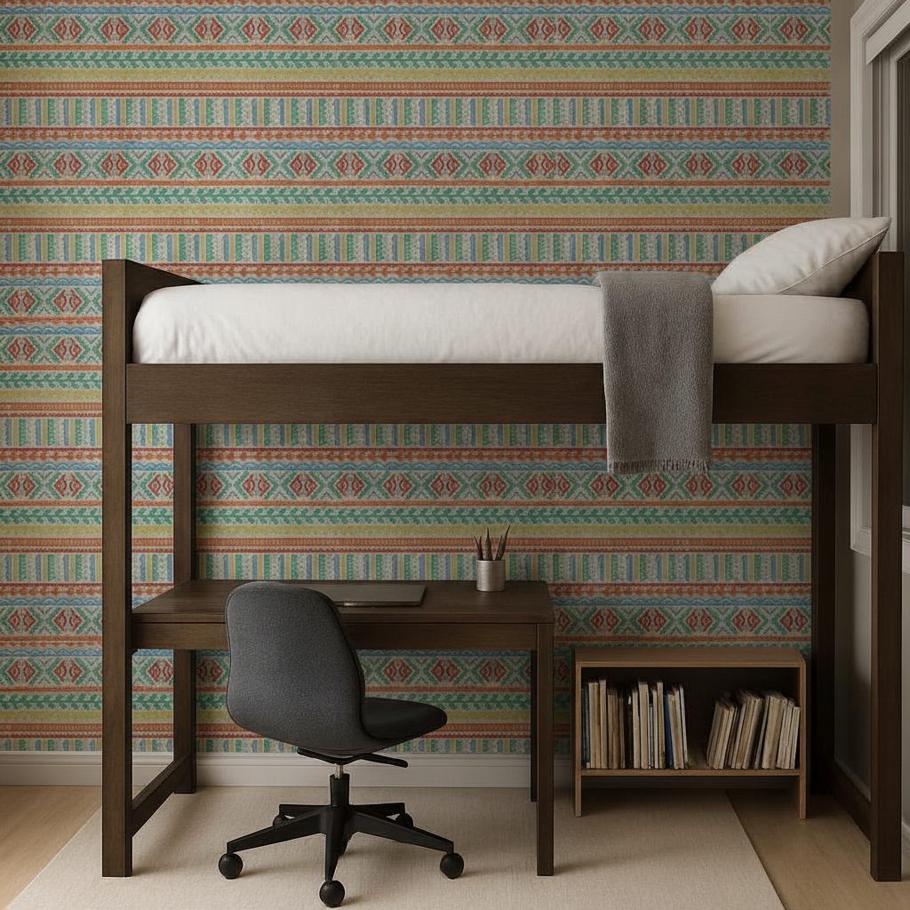 Pattern Astratto Stile Boho in ambiente