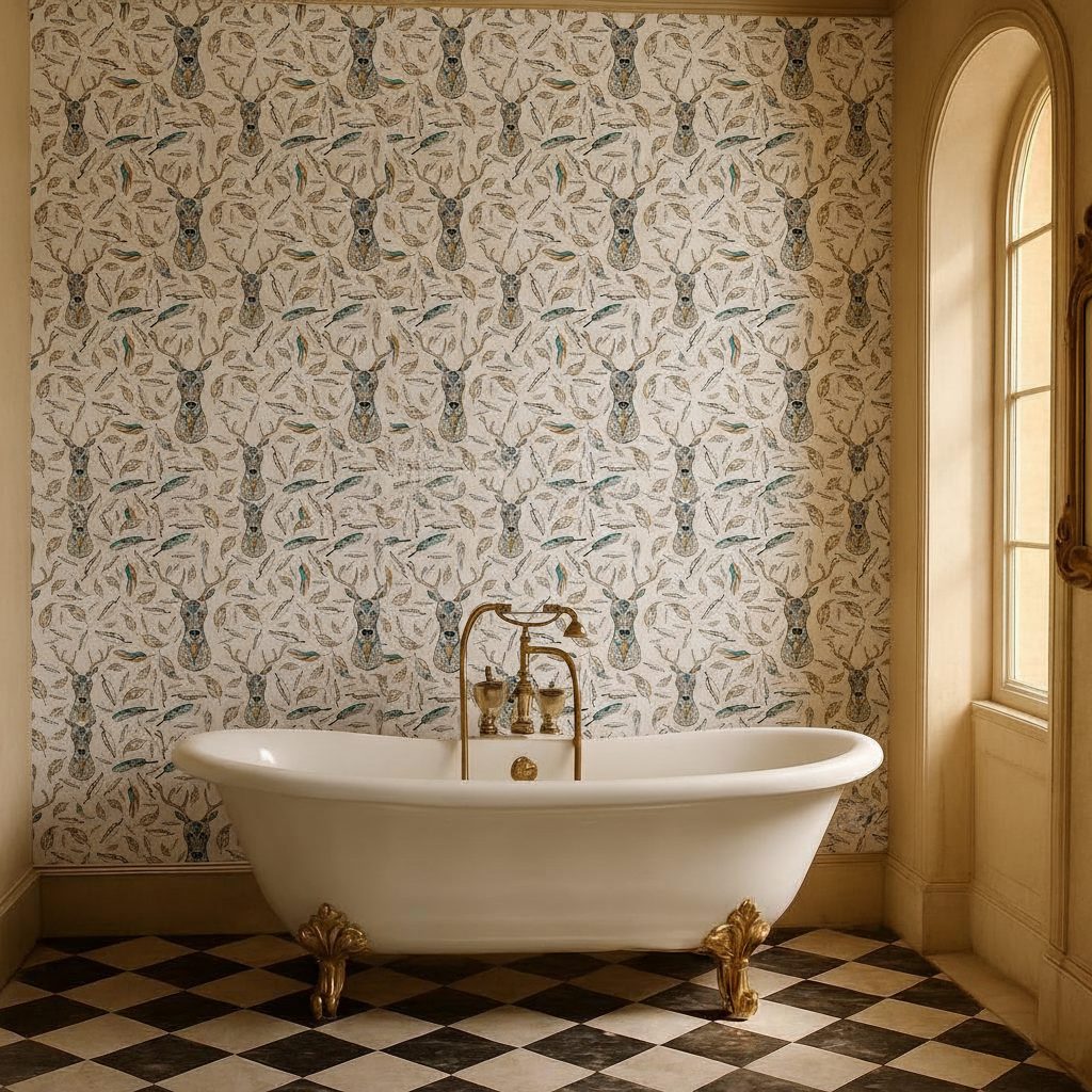 Cervo Stile Tribale Boho in ambiente