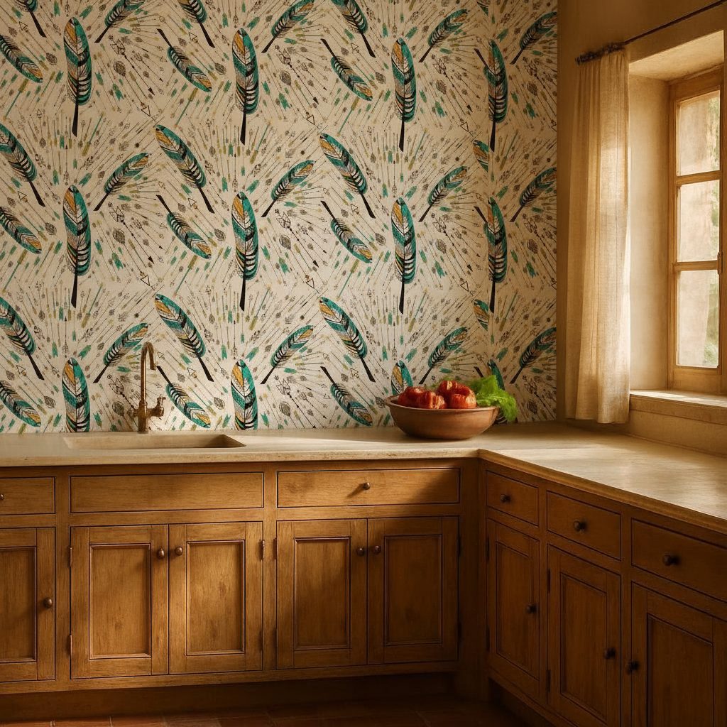 Frecce Piume Stile Boho in ambiente