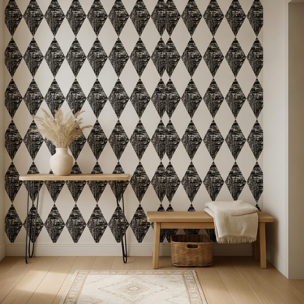 Pattern Tribale Bianco Nero in ambiente
