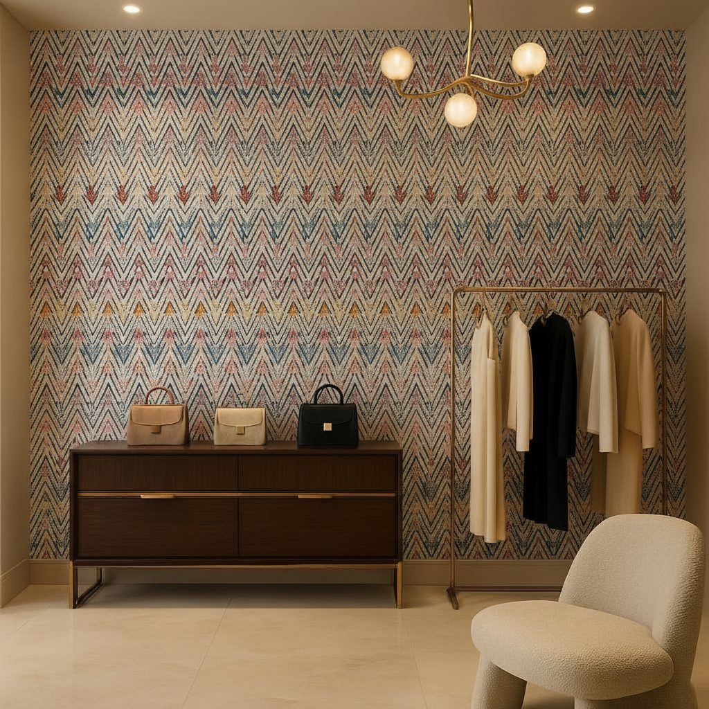 Pattern Bohemien Geometrici Colorati in ambiente