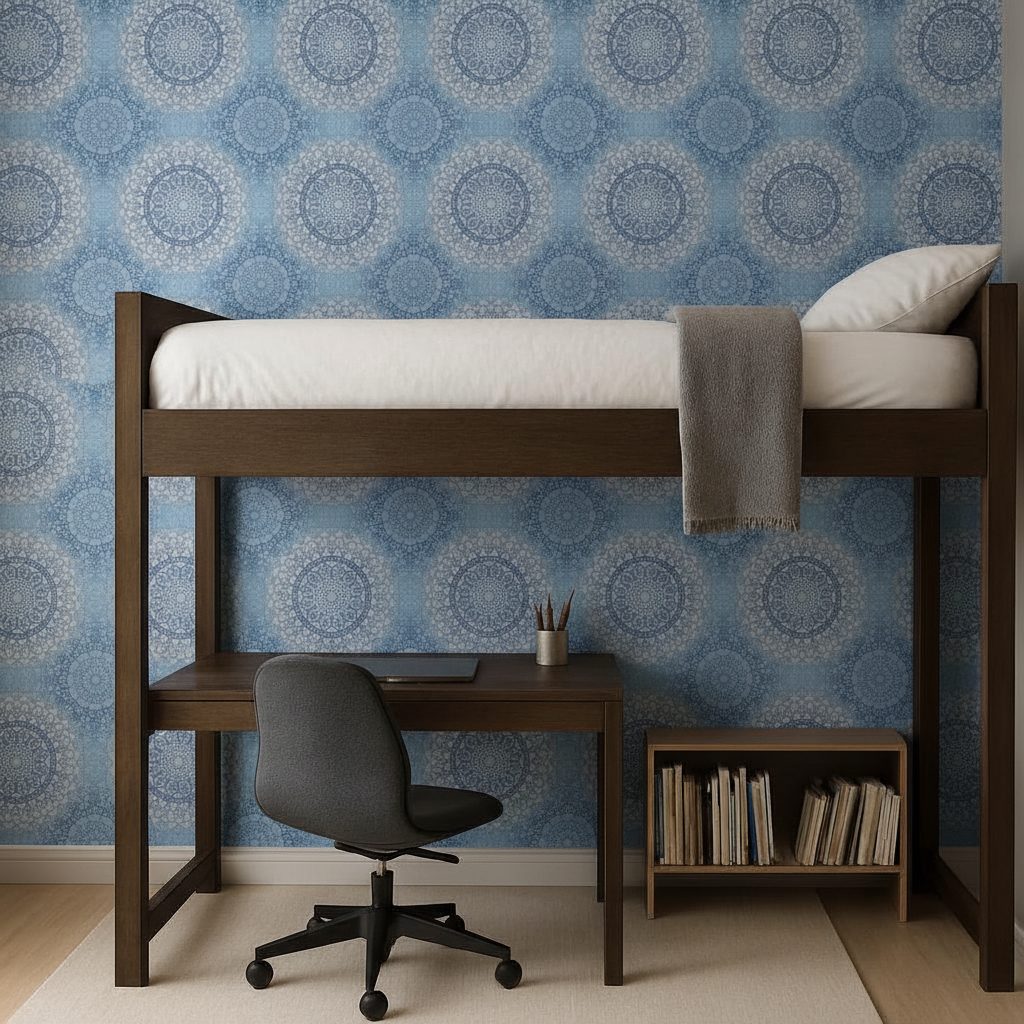 Pattern Boho Pizzo Floreale in ambiente