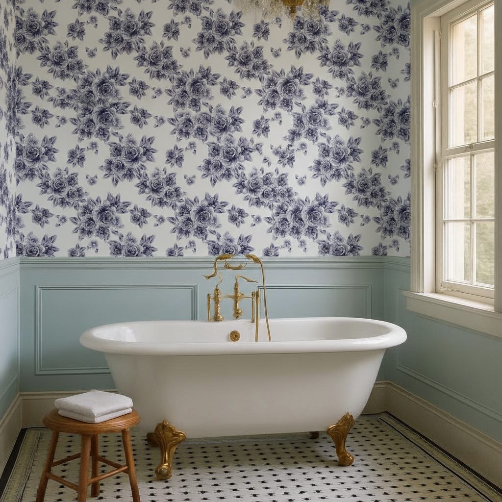 Pattern Floreale Ornato Vintage in a room setting