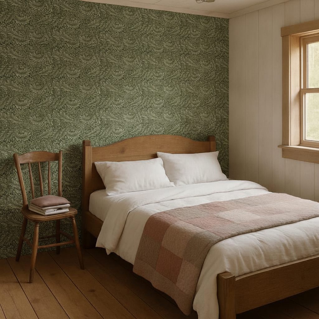 Larkspur di William Morris in a room setting