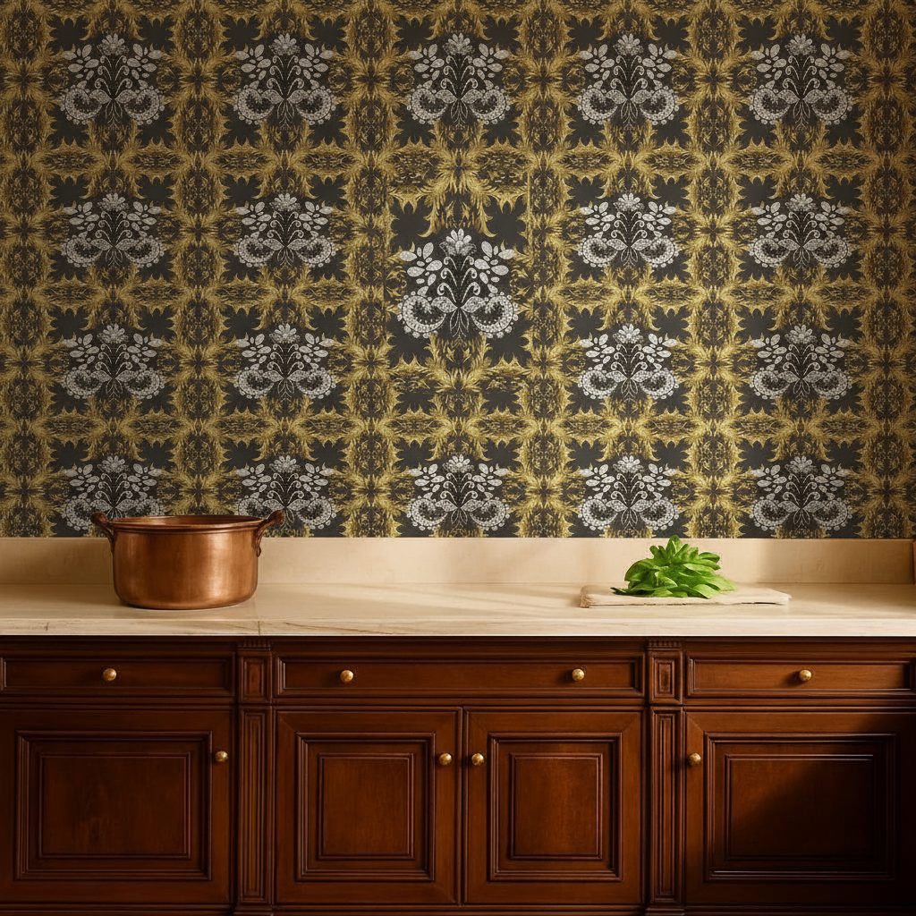 Arabeschi Orientali Oro Paisley in ambiente