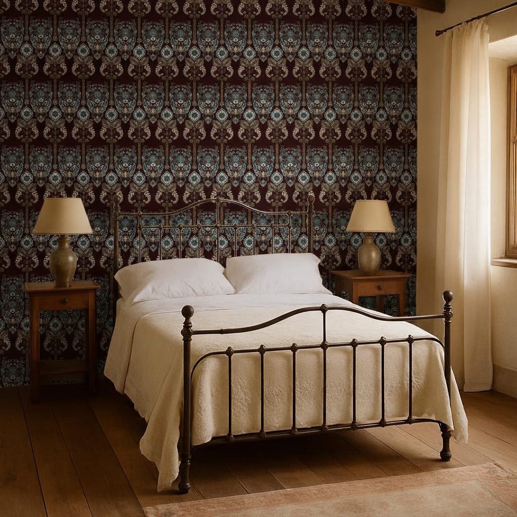 Pattern Paisley Indiano Ornamentale in a room setting