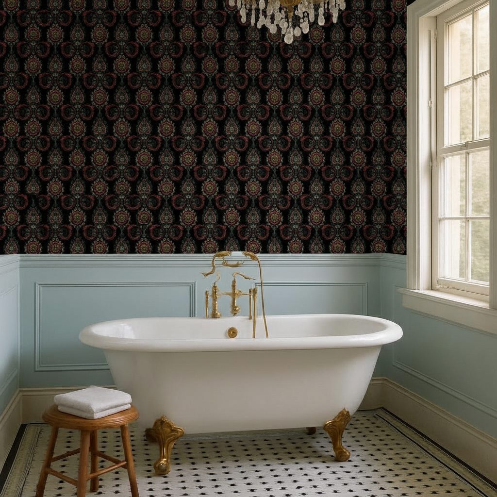Ikat Floreale Etnico Paisley in ambiente