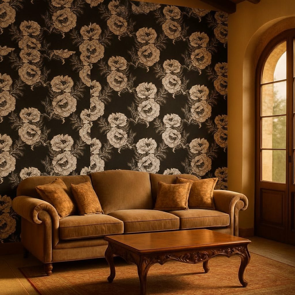 Pattern Floreale Peonie in a room setting