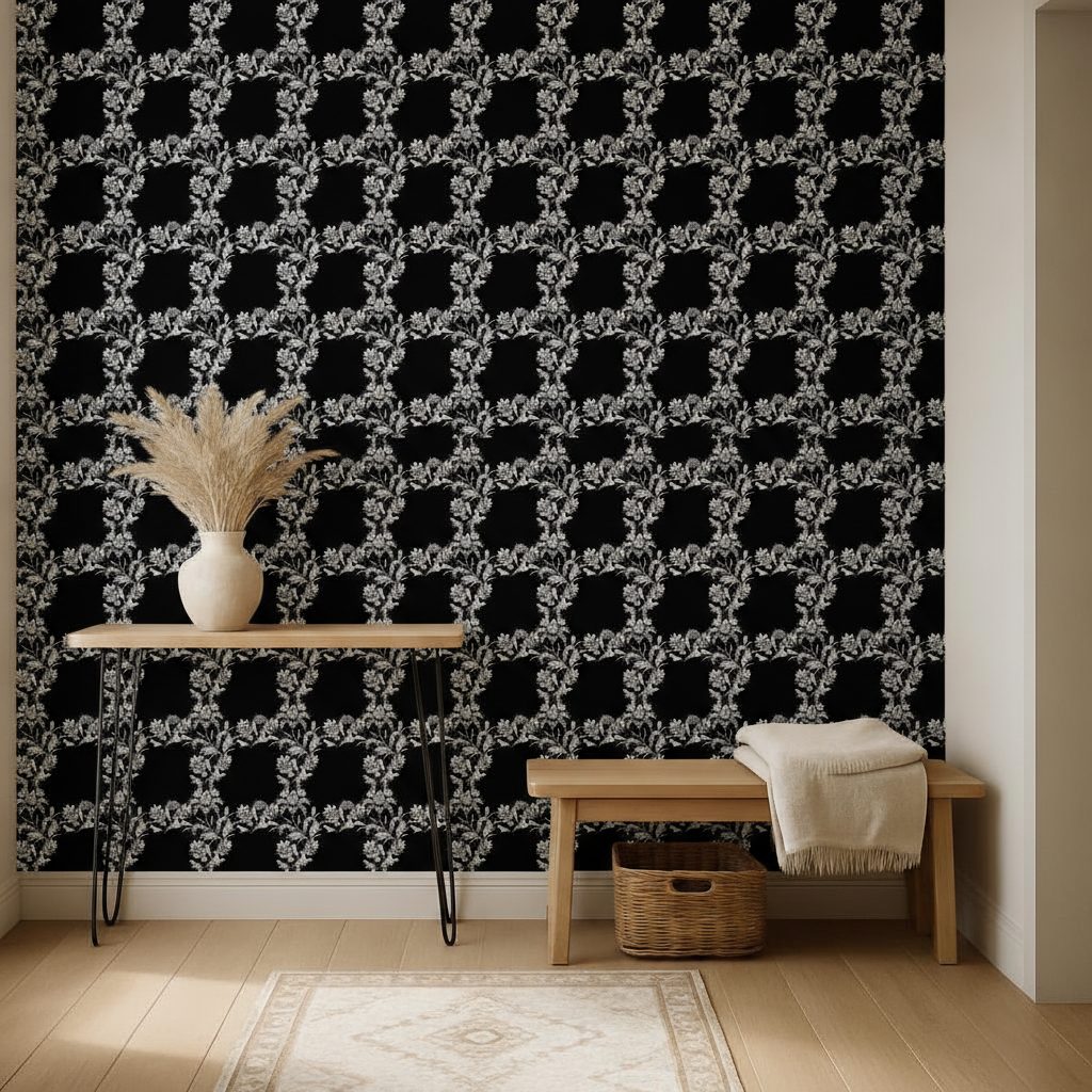 Mandala Floreale Stile Henna in a room setting
