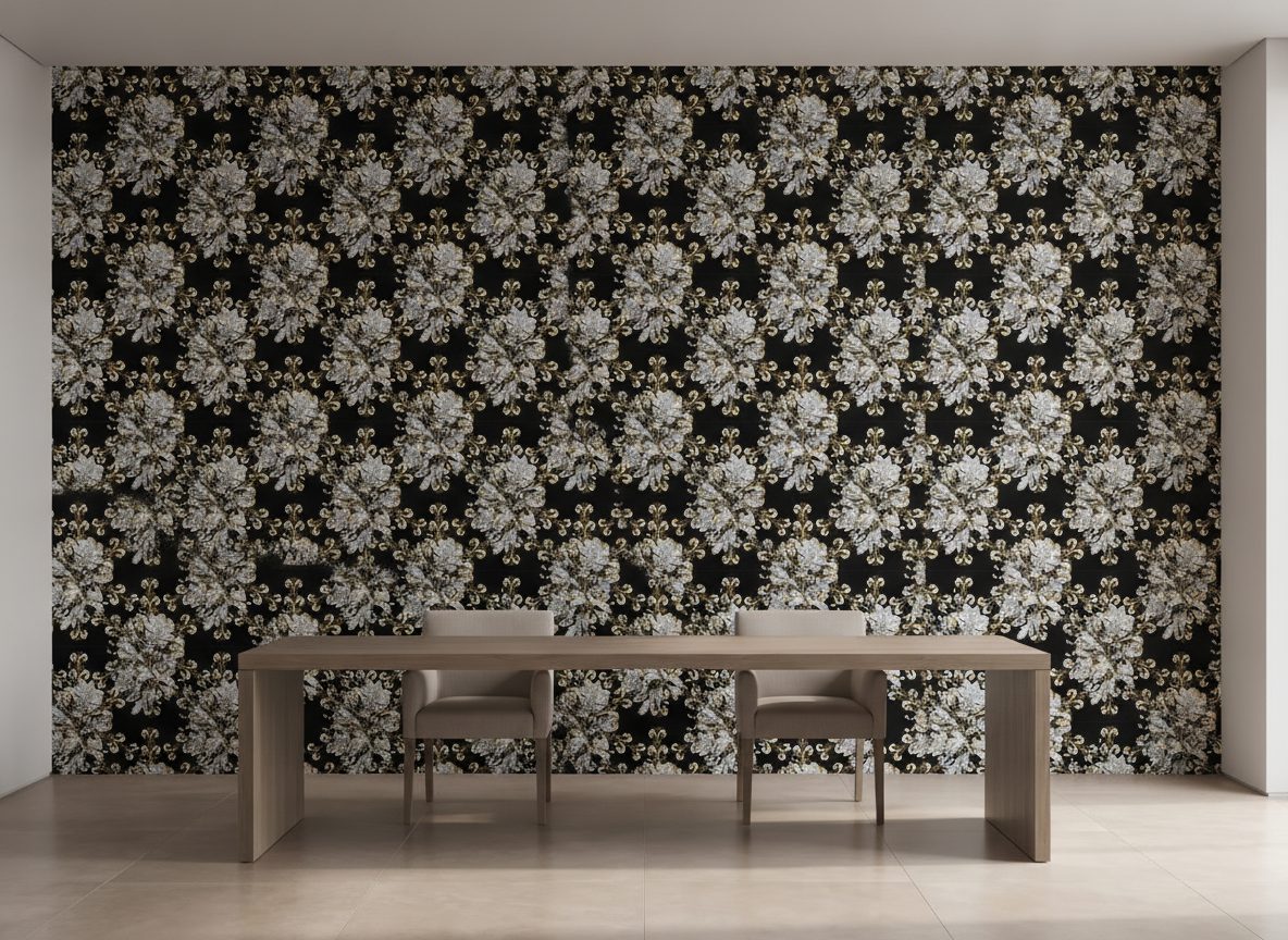 Ornamento Damascato Arabesco Vintage in a room setting