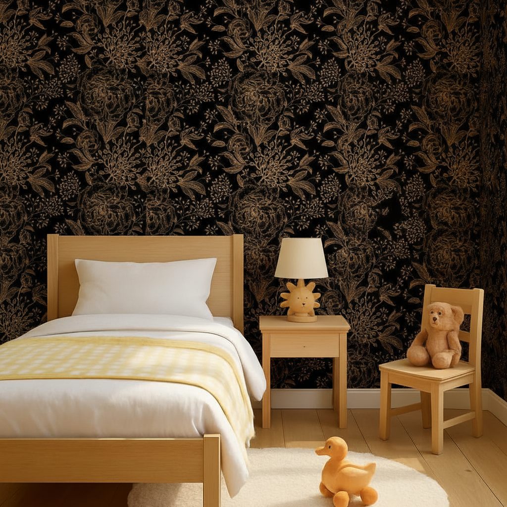 Peonie e Rose Dorate Orientali in a room setting