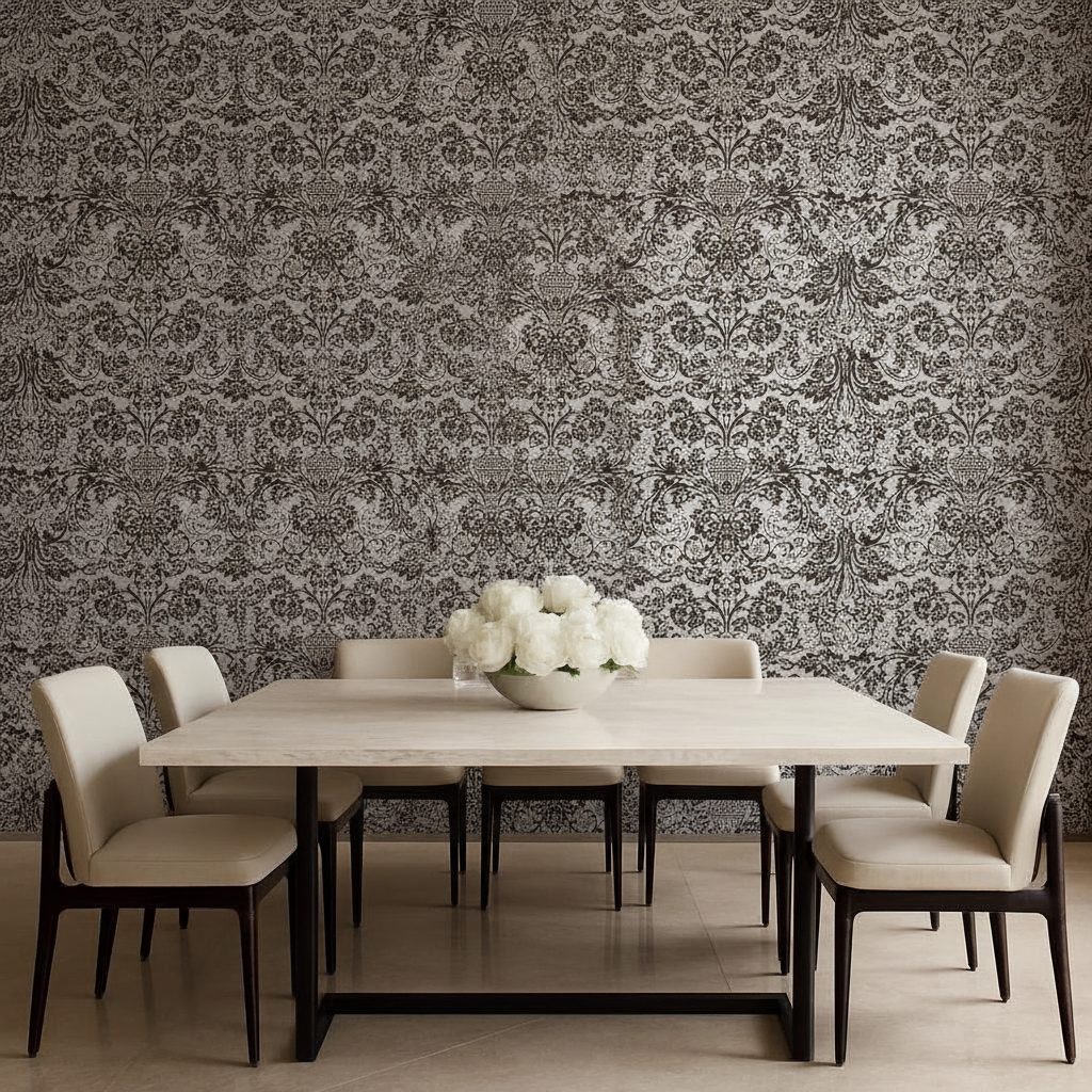 Pattern Grafico Floreale in a room setting