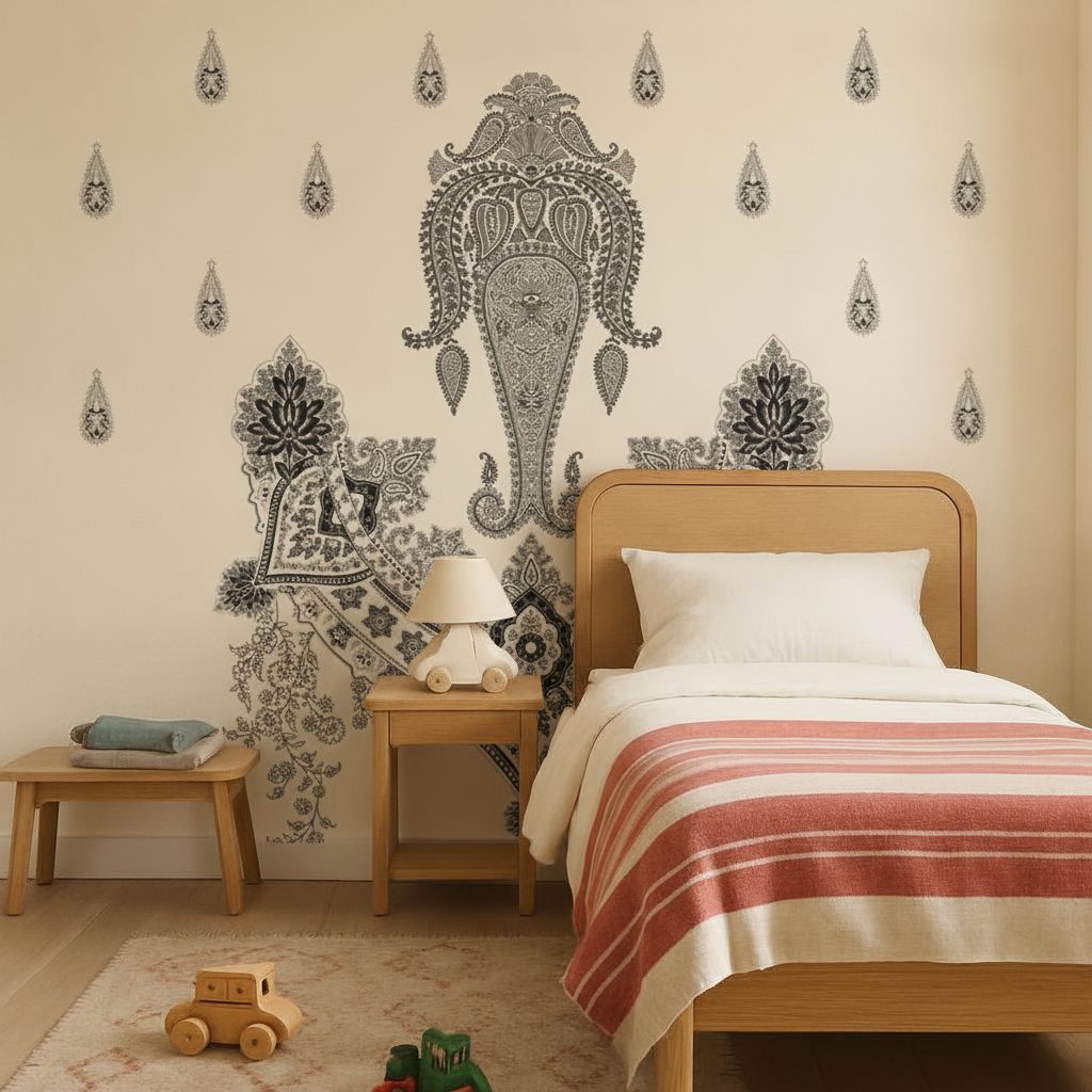 Pattern Etnico Floreale Barocco Vintage in ambiente