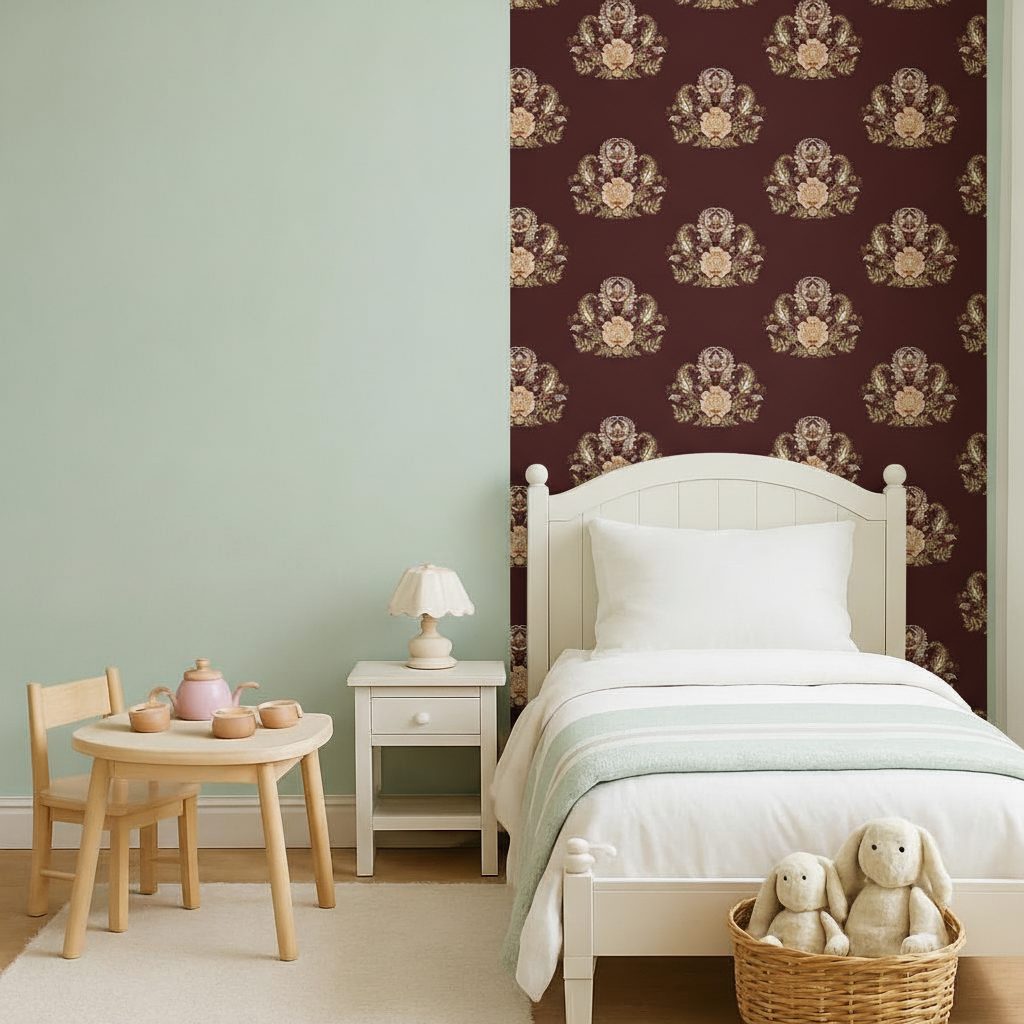 Pattern Etnico Floreale Ikat Africano in a room setting