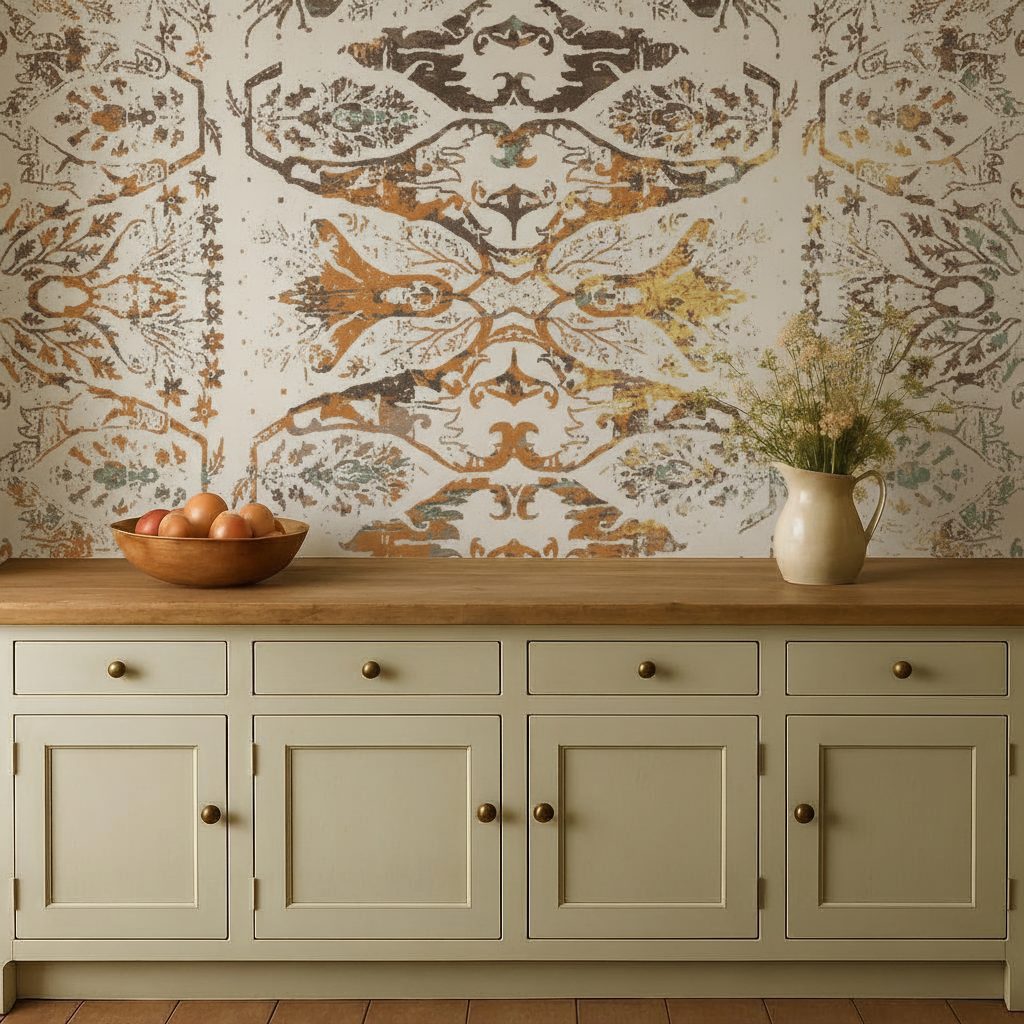 Texture Tessile Astratta Grunge in a room setting
