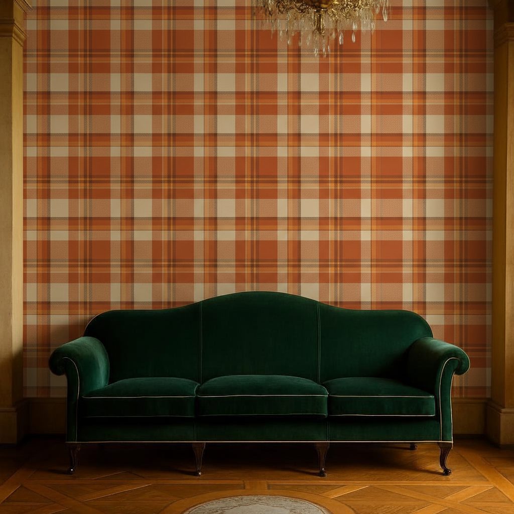 Pattern Scozzese Autunnale Toni Terra in ambiente